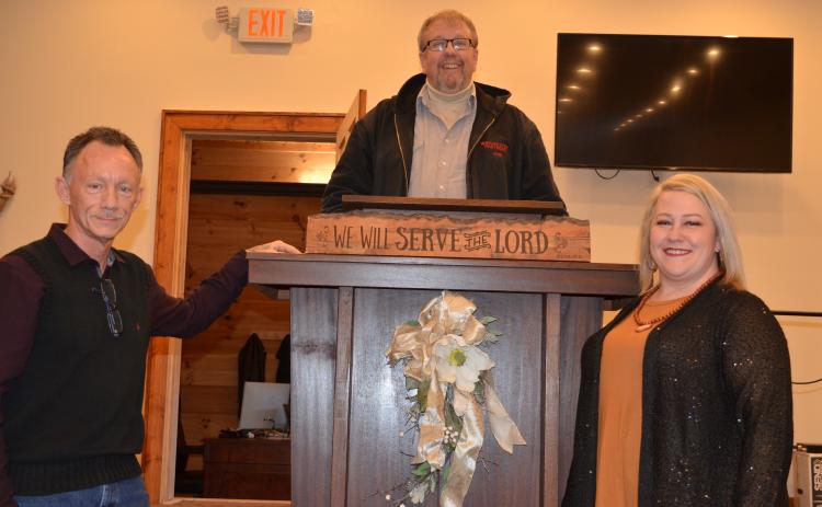 Wayne Knuckles/The Clayton Tribune. Freedom Ministries Lighthouse staff members, from left, are Dan Crane, Joel Winchester and Ashley York.