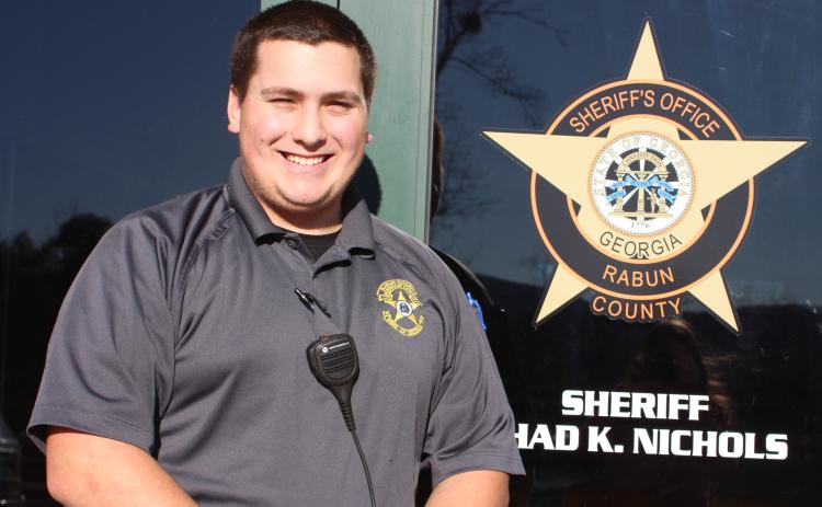 Megan Broome/The Clayton Tribune. Detention Center Officer Jeremy Gallagher was recently named Rabun County Sheriff’s Office Jailer of the Year. He said that he loves his job and serving the Rabun County community.