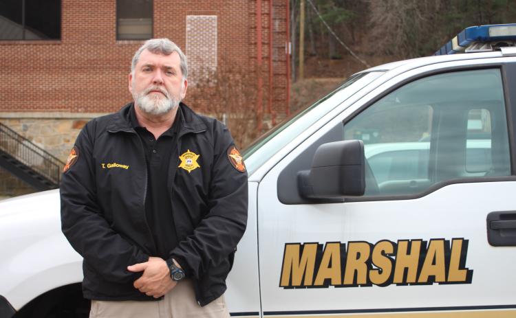 Megan Broome/The Clayton Tribune. Tony Galloway is the new County Marshal beginning January 2 and took the place of Roy Lovell, who left the position after 28 years.