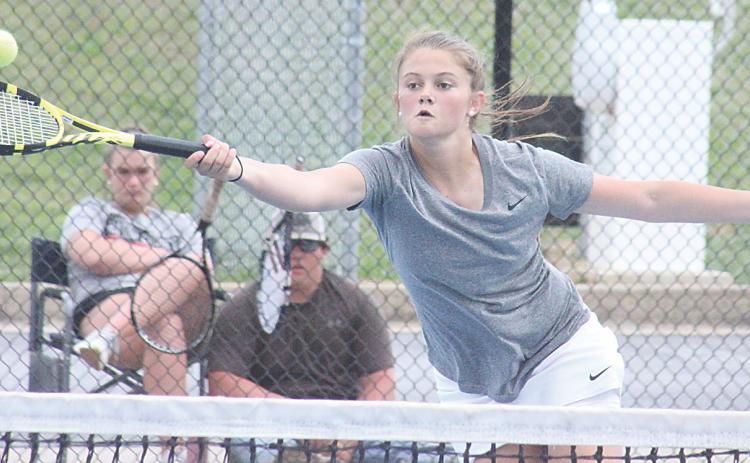 File photo Jenica Steill (pictured from last season) won, 8-3 at No. 1 singles last Thursday.