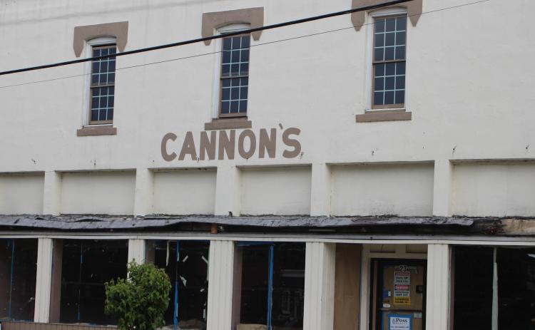 Megan Broome/The Clayton Tribune. The Cannon building on Main Street in Clayton is one of two historic buildings at risk of being demolished if it does not become compliant with city ordinances.