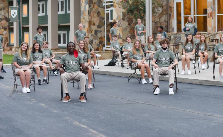 E. Lane Gresham/Tallulah Falls School. Members of the Class of 2021 gather to watch the sunrise at Tallulah Falls School on the first day of school, Aug. 24. With enrollment for the 2020-21 academic year at 531 students – 423 day students and 108 boarding students, the Light in the Mountains remains bright. Forty-two students are from Rabun County.