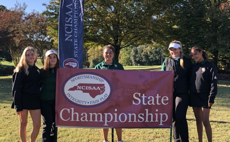 Photo courtesy of Rabun Gap-Nacoochee School. The Rabun Gap-Nacoochee girls golf team shot a collective 263 at the North Carolina Independent Schools Athletic Association tournament Monday in Greensboro, N.C.