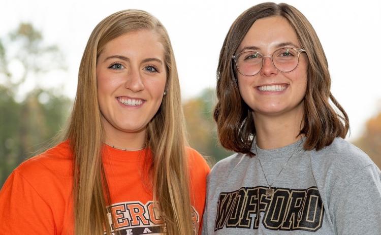 Photo courtesy of Tallulah Falls School Katy Corbett (left) has signed to play beach volleyball at Mercer, and Maggie Jackson has signed to play golf at Wofford.