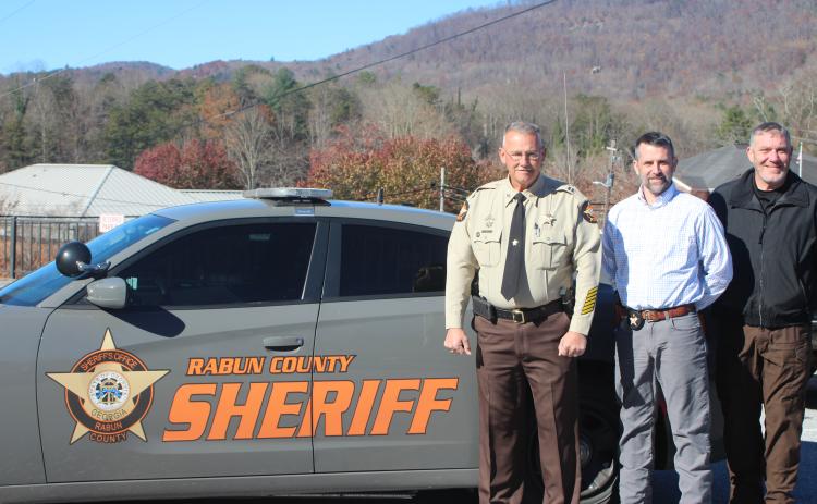 Megan Broome/The Clayton Tribune. Captain Sam Jones, from left, and Chief Deputy Scott Cheek have been appointed by Sheriff Chad Nichols to be part of his command staff at the Rabun County Sheriff's Office.