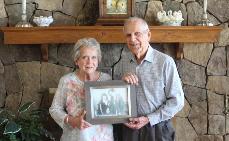 Megan Broome/The Clayton Tribune. Jean and Jim Rittenhouse will celebrate their 75th wedding anniversary Friday. The couple married in 1946, just after Jim returned from World War II.