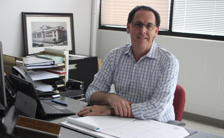 Megan Broome/The Clayton Tribune. Michael Esposito began as Clayton's new city manager on April 12. He said the aspect he loves most about his job is working with and interacting with citizens.