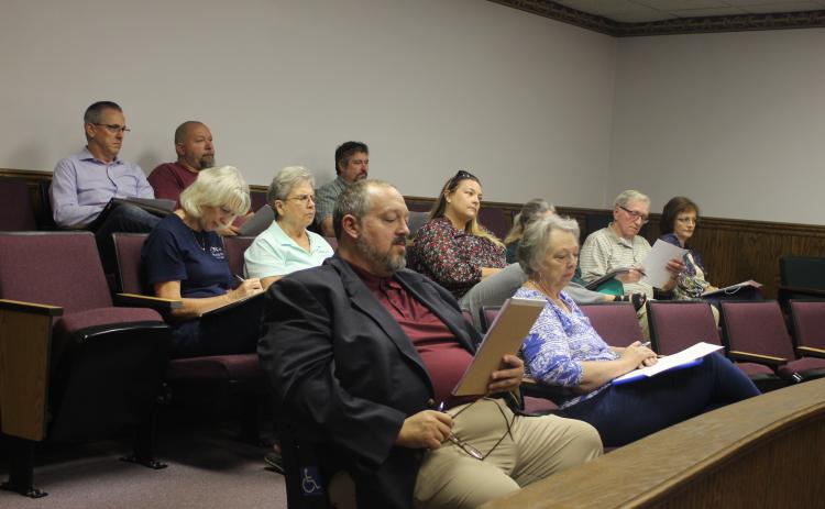 Megan Broome/The Clayton Tribune. Rabun county and city officials met Monday to discuss the addition of a five-year, one percent Transportation Local Option Sales Tax (TSPLOST) on November’s ballot.