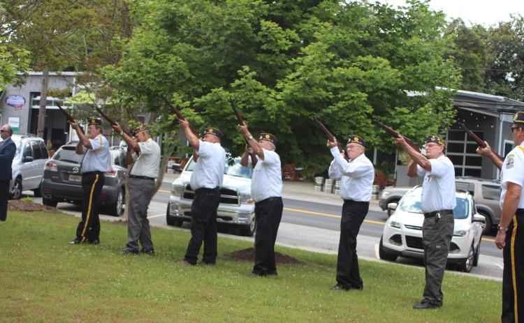 File photo.  David Cross performs the 21 gun salute with the Honor Guard at a Memorial Day ceremony earlier this year. It was commanded by Jim Morgan, Cdr. DAV Chapter 15. The Honor Guard was made up of American Legion 85 in Cornelia, American Legion Post 220 in Mountain City, VFW Post 7720 in Cornelia, and DAV Chapter 15 Northeast Georgia.