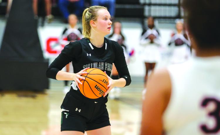 Photo courtesy of Austin Poffenberger. Barrett Whitener handles the ball against Loganville Christian as the No. 9-ranked Tallulah Falls girls win Tuesday night 69-28.