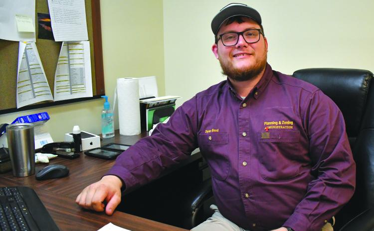Enoch Autry/The Clayton Tribune. Shylan Wood started his job as Rabun County zoning administrator at the beginning of December.