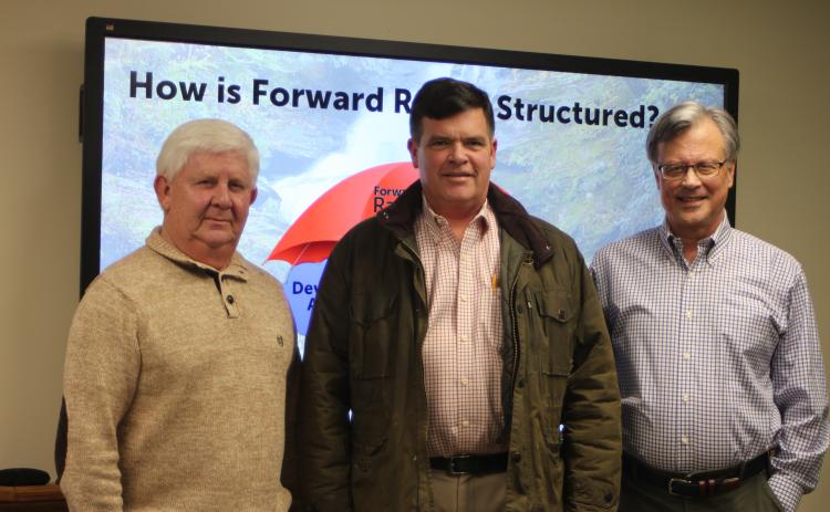 Megan Broome/The Clayton Tribune. DARC board members selected Jim Bleckley as Vice-Chair, left, John Dillard as Chair and Robert Pittman as Secretary/Treasurer.