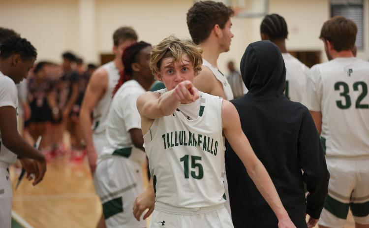 Photo by Austin Poffenberger. Gavin Page was among the leaders for the Tallulah Falls boys team.