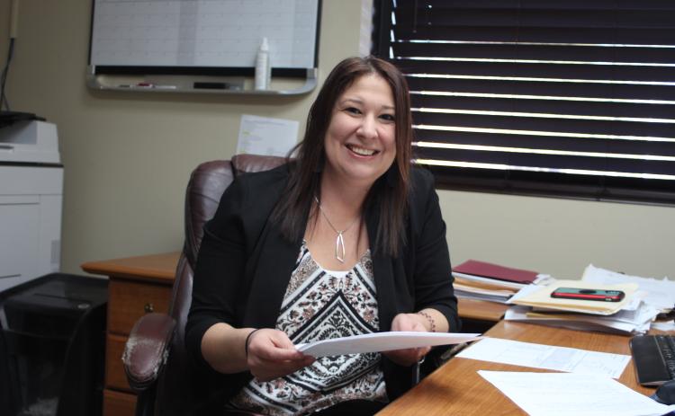 Megan Broome/The Clayton Tribune. Kimberly Rodriguez is the Records Clerk/Administrative Assistant at the Rabun County Sheriff’s Office. She began the position in January 2009 and said she loves her job. She said the duties of her job are “nonstop” and the key to success is being able to multitask and prioritize tasks so everything gets completed in a timely manner.