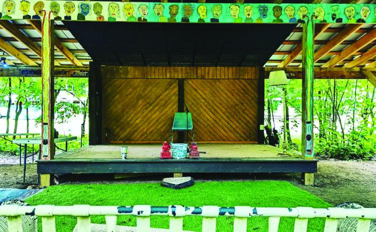 Photo provided to The Clayton Tribune. The stage at the Hatch Camp & Art Farm on Joe Speed Road stays busy with musical acts during the spring and summer. The next show will be Saturday, June 25.