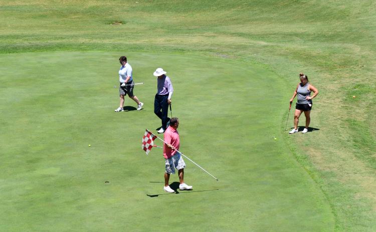Enoch Autry/The Clayton Tribune. Rabun County Recreation Department players enjoy a round of tournament golf at Kingwood on June 22.