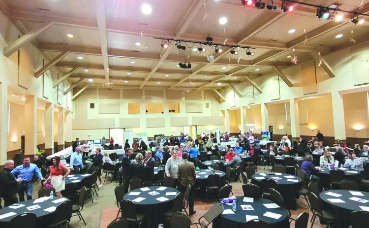 Megan Broome/The Clayton Tribune. Attendees take advantage of the Business Expo and Networking event on May 26 at the civic center.