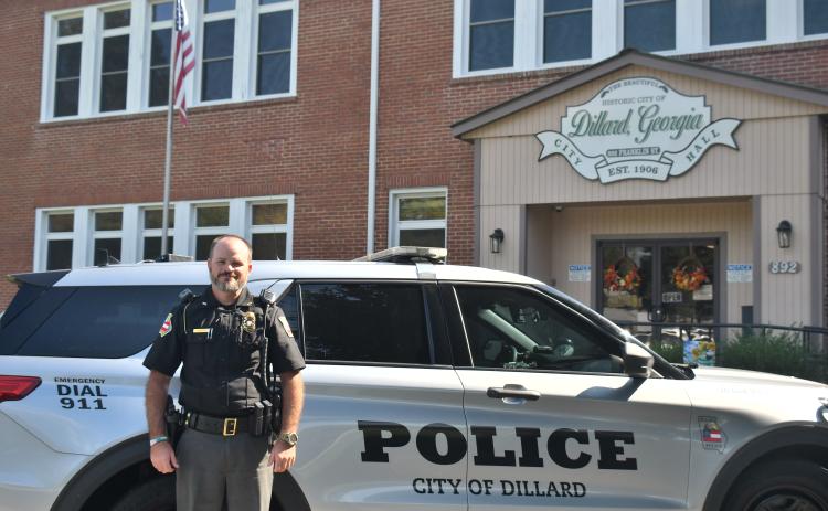 Megan Broome/The Clayton Tribune. Dillard Police Chief Kenneth Watts is looking forward to keeping community members safe, building connections with citizens and business owners, and getting drugs off of the streets in his new leadership position.