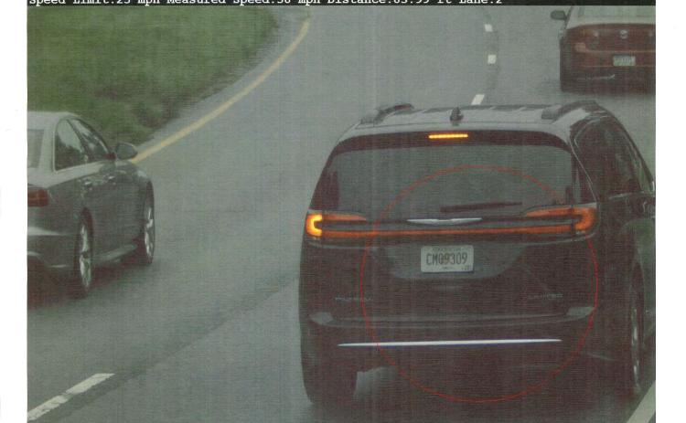 Courtesy Habersham County Sheriff's Office. This photo from the Tallulah Falls school zone camera shows Deborrah Collier’s rental car on Sept. 10.