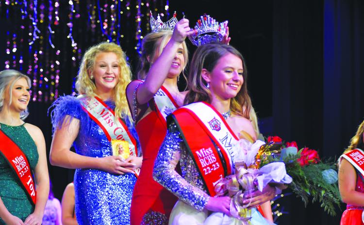 Enoch Autry/The Clayton Tribune.  Rainny Patterson is crowned the new Miss RCHS by last year’s winner Ayla Jarrard on Nov. 12 in the Fine Arts Building on the school’s campus.