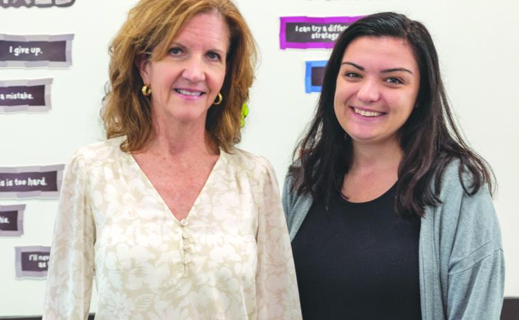 E. Lane Gresham/Tallulah Falls School. Shown, from left, are TFS Learning Center Coordinator Jane Johnston and TFS International Learning Counselor Rainen Wade.