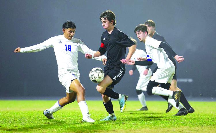 Courtesy of Austin Poffenberger. Tallulah Falls School captain Austin Ball has tied the school record for most goals scored in a career with 33, including 20 in this short season. Ball has helped lead the Indians to a 7-0 record.