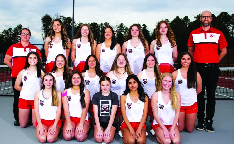 Submitted photo. The 2023 Rabun County girls tennis team.