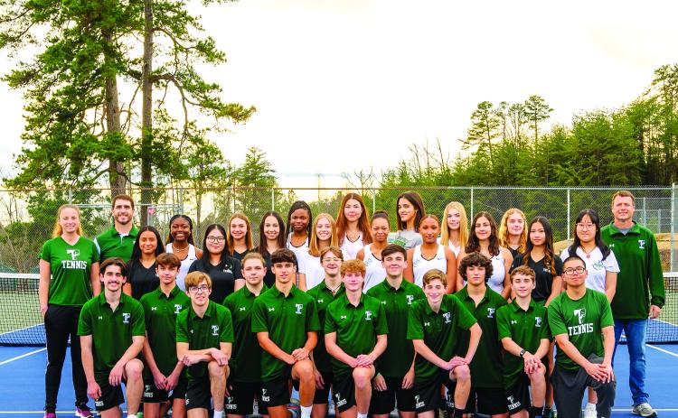 Submitted photo. The 2023 Tallulah Falls boys and girls tennis team.