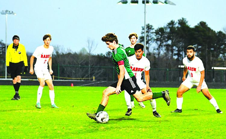 Luke Morey/The Clayton Tribune. Tallulah Falls senior Jake Hall    scored two goals for the Indians       in the final game of the season.     The Indians take on Dalton Academy on Wednesday, April 12.
