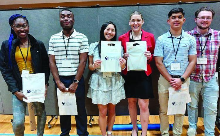 Submitted photo. From left, Shay Bataille, Jojo Croffie, Emily Rankin, Jenna Ash, Victor Canas, and Chandler Lowe attended the Georgia Academy of Science Conference March 3-4.