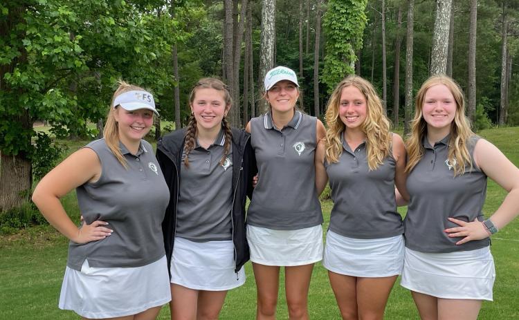 TFS Photo. gins, Madeline Martin and Ella Akers helped TFS finish fifth at state.