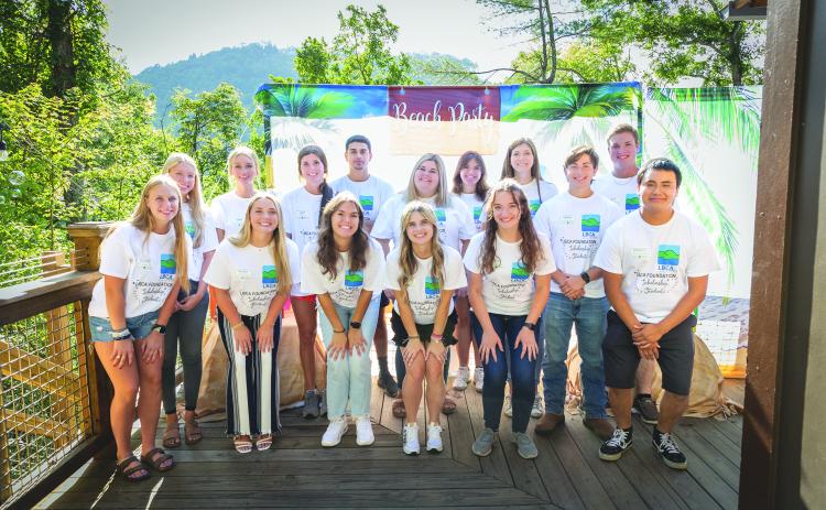 Submitted photo. Scholarship recipients from Rabun County were introduced to members during the July 15 LBCA annual meeting held at Camp High Harbour. Scholarship receipients introduced include Ashley Slappey, Bailey Maloney, Ayla Jarrard, Madisyn Ramey, Mary Lovell, Alliyah Hunnicutt, Emma Jackson, Delaney Webb, Hailey Hutcheson, Jack Lewis, Bailey Shriver, Emiliano Otiz-Ruelas, Riley Maloney, Caroline Bahin, Sam Flaherty, and Rodolfo Lopez-Ramirez.