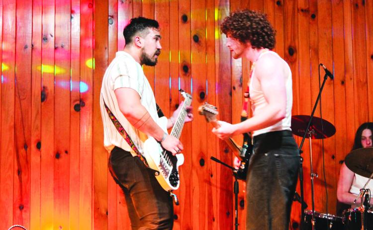 Submitted photo by Kael Bell. Zach Coffman and Brad Hardeman of “Intension” perform at Salt Fest 2023. The other members of the band are Sam Coffman and Anthony De Peaza.