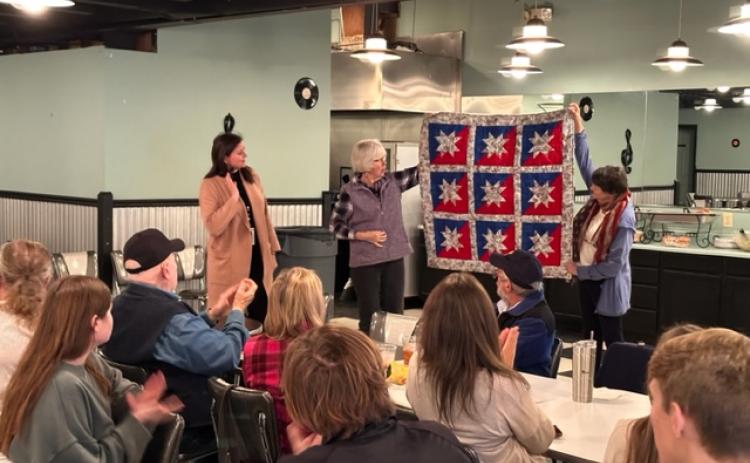 Submitted photo. Rabun military veterans combined forces with local students last Tuesday, as the two groups came together to celebrate Veterans Day in a bit of a non-traditional way.