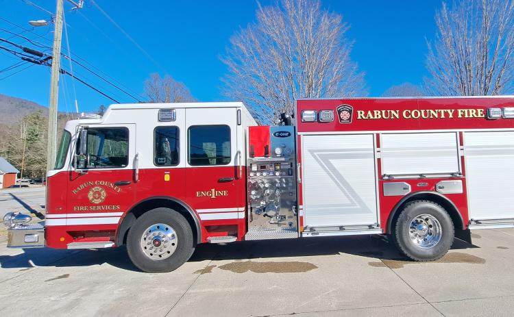 Megan Horn/The Clayton Tribune. Rabun County Fire Services recently put brand new Engine 1 into service and it has already responded to several calls within the county. The brand new apparatus replaces the 2018 engine that was previously used at Station 1.