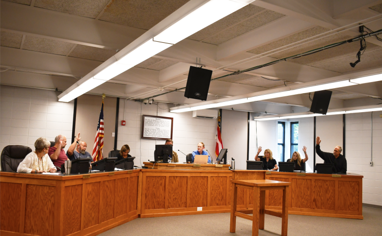 File photo/Megan Horn/The Clayton Tribune. One of the highlights of 2023 was when Clayton City Council members vote to sell the water and sewer infrastructure to the RCWSA in October 2023.