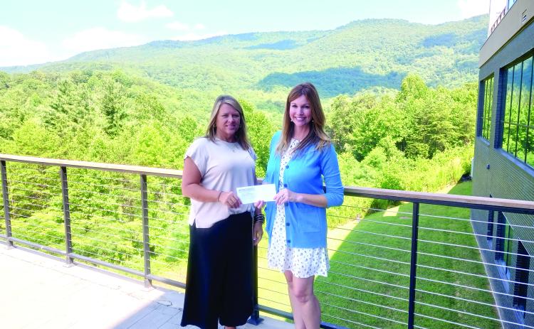 Submitted photo.  Pictured are Kristy Hall, CEO of Mountain Lakes Medical Center, left, and Mary Beth Horton, Director, Community Relations, for Habersham Electric Membership Corporation.