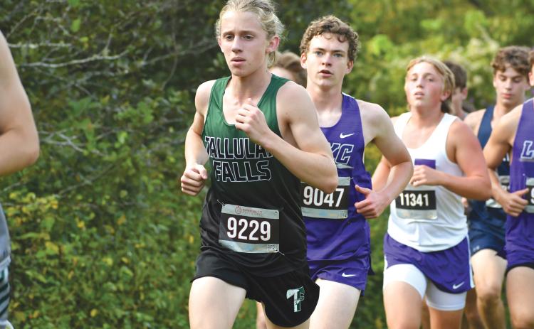 Wade Cheek/The Clayton Tribune. TFS sophomore cross country runners Teagan Penland and Avery Keim both had strong showings during last weekend’s North Georgia XC Invitational on Saturday, Sept. 14.