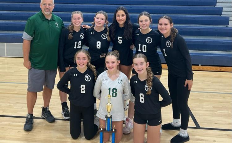 TFS Athletics. The Tallulah Falls Middle School team defeated Rabun, Franklin and Elbert County to win its first league title since 2015 on Saturday, Sept. 21. The Lady Indians trailed Elbert in the championship match after the first set but won the next two to claim the comeback and title.