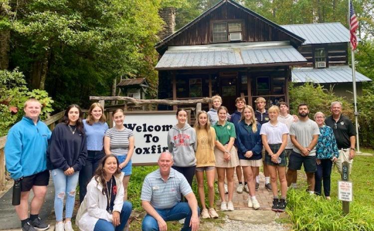 Submitted photo. The Forward Rabun Youth Leadership Program 2024-2025 kicked off with a visit to Foxfire recently. Pictured are this year’s Youth Leadership participants.