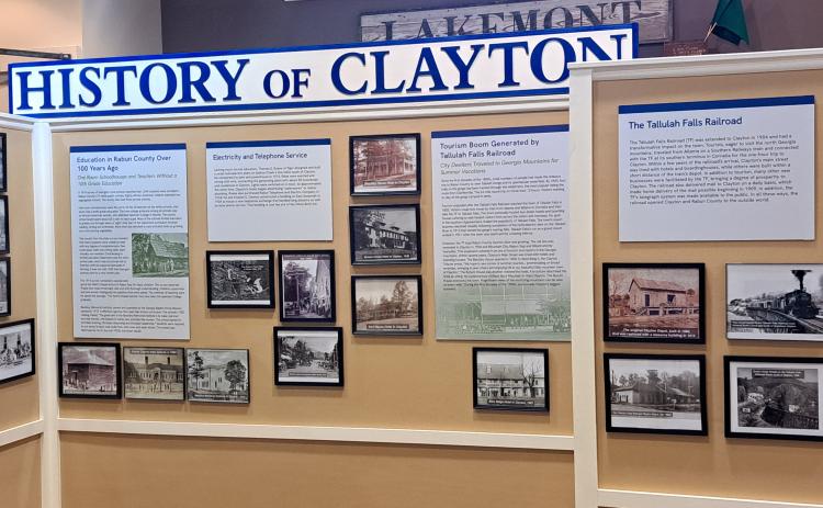 Megan Horn/The Clayton Tribune. Visit the informative new display featuring the History of Clayton at the free Rabun County Historical Society Museum located at 81 North Church Street, Clayton.