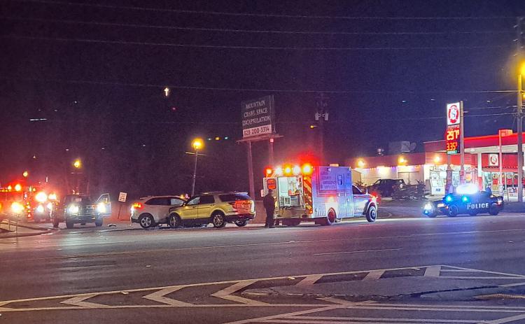 Megan Horn/The Clayton Tribune. Emergency vehicles block a portion of Ramey Boulevard on Nov. 17 as personnel work a three-vehicle crash with possible injuries.