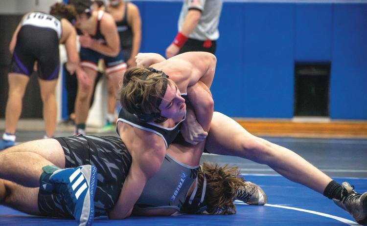 Wade Cheek/The Clayton Tribune. Harry Word of Rabun County wrestling.