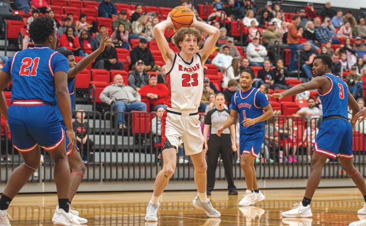 Wade Cheek/The Clayton Tribune. Junior post Hayes Free (23) led the Wildcats in scoring (22) in Rabun’s 66-26 region win over Oglethorpe County at home on Saturday, Jan. 18.