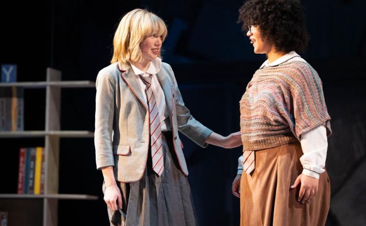 Photos courtesy Rabun Gap-Nacoochee School. Abby Hartridge ’26 of Clayton, Ga. as Matilda and Savanna Jones ‘25 as Mrs. Phelps in “Matilda the Musical” at Rabun Gap-Nacoochee School.
