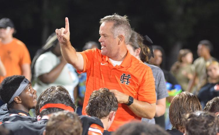 The Hartwell Sun. Newly hired Rabun County head football coach Rance Gillespie speaks to his former Hart County players after a 2019 game during his time as head coach of the Bulldogs. Gillespie is a native of Rabun County.