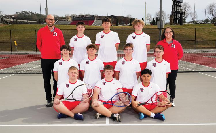 Courtesy of Rabun County High School. The RCHS boys tennis team has picked up right where it left off from last season's region title victory, starting the first eight matches with a 6-2 record.