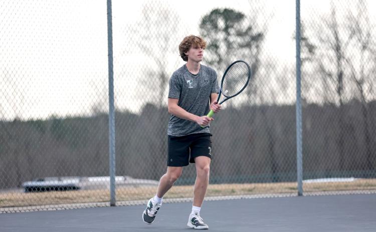TFS Athletics. No. 1 singles player Tanner Davis