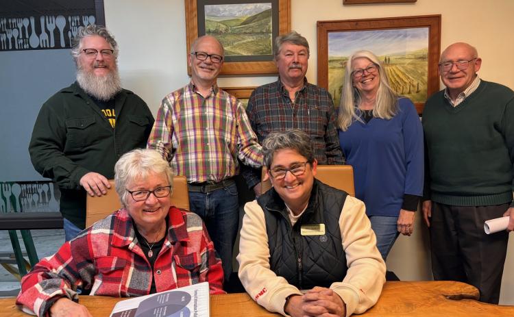 Submitted. Rabun County Democrats Executive Board members will mentor the Activity Leads to ensure success of their efforts. Board members include Secretary Matt Price, pictured back row, from left; Chair Don Martin; State Representative Mac Bennett; First Vice Chair Janice Cochrane; and Second Vice Chair Ray Mayer. Pictured front row, from left: Vice Chair of Nurture Kris Martin; and Treasurer Kim Spears. Not pictured is Communication and Membership Chair Carol Short.
