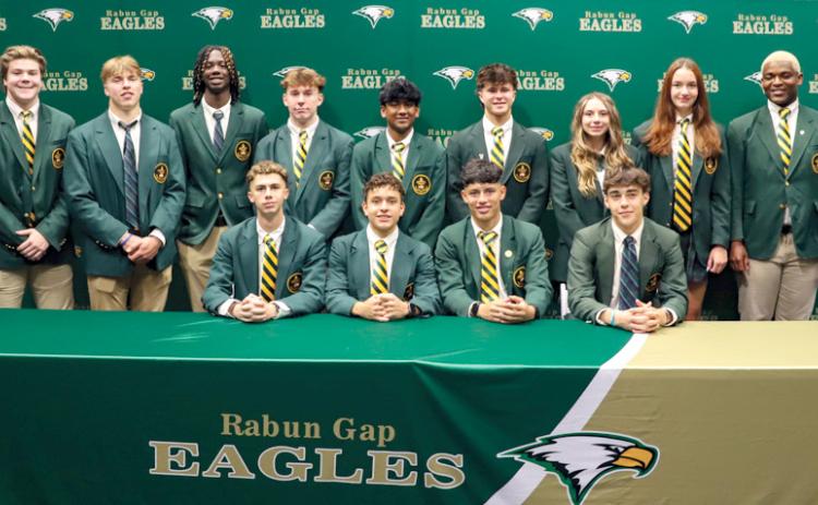 Courtesy of Rabun Gap-Nacoochee School. The Rabun Gap-Nacoochee School celebrated 13 student-athletes who signed to play their respective sports at the collegiate level.